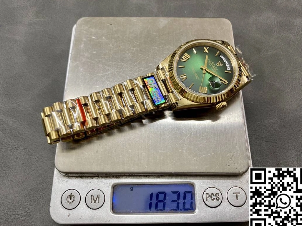 1023 Date Rolex Tungsten Green Day Factory QF M228238-0069 Bold Steel v5 Dial 0729